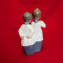 NAO by Lladro porcelain figurine Two Choir Boys with Trumpet Image 5