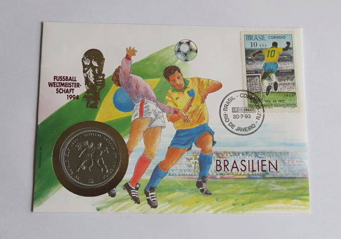 Brazil USA WORLD CUP 1994 Coin Cover Vintage