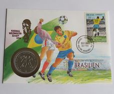 Brazil USA WORLD CUP 1994 Coin Cover Vintage