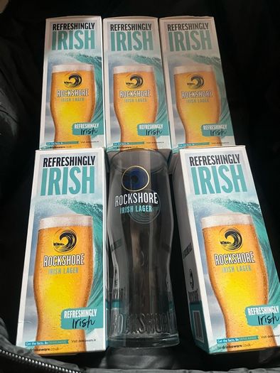 Rockshore beer pint glasses