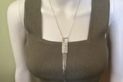 Silver tone chain necklace