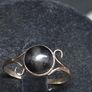 Antique 14K Solid Gold Star Diopside Ring Rare Black Asterism Cabochon Image 6