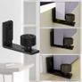 Sliding Barn Door Adjustable Floor Guide Wall/Door Bottom Guide Black Image 2