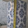 2 large lamps stunning blue /white bronze colour  base rim. 30e each Image 4