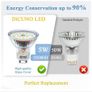 DiCUNO GU10 LED Bulbs Cool White 4000K, 5W Halogen Spotlight, Non-dimmable, 120 Dagree Beam Angle, 6 Packs Image 3