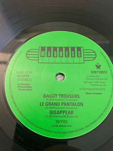 Madness - Baggy Trousers - RSD 2022 Limited Edition 12" Vinyl EP - BMG Records