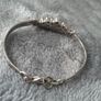 vintage solid silver bracelet with mix stones Image 2