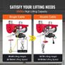 Electric Hoist, 399.2 kg Lifting Capacity, 850W 220V Electric Steel Wire Winch with Wireless Remote Control, 1219 cm Single Cable Image 4