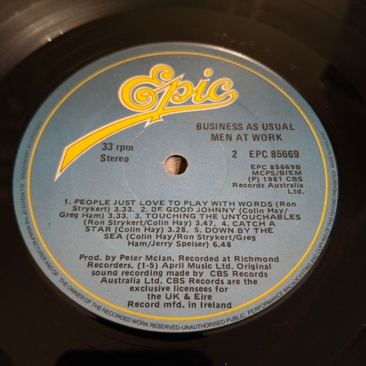 Men at Work - Business as Usual (Irish Pressing)