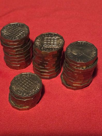 1967 Elizabeth II Brass Threepence 36pcs.