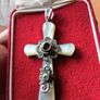 Unique item. Vintage Sterling Silver Mother of Pearl Cross. Hallmarked. Unique. Image 5