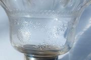 Art nouveau glass vase on Chester Sterling base