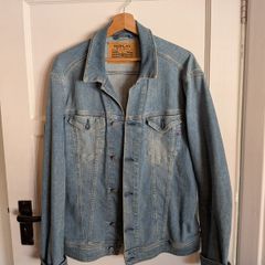 Replay Blue Jeans Light Wash Denim Jacket - Size L