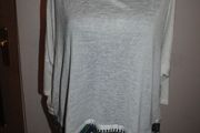 Flamant Rose oversize white sequin top