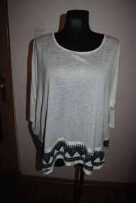 Flamant Rose oversize white sequin top