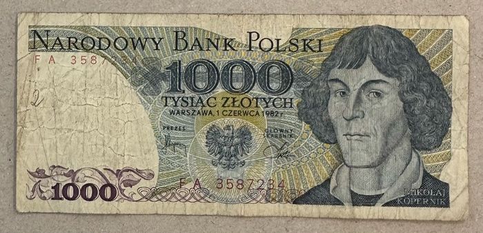 Poland 1000 Zloty 1982 Banknote