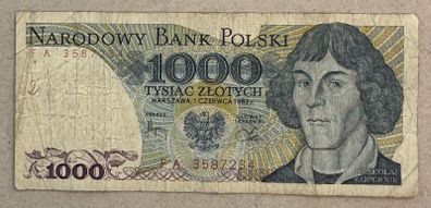 Poland 1000 Zloty 1982 Banknote