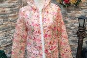 Topshop Womens Multicoloured Floral Rain Coat Size 10 Perfect for festival season