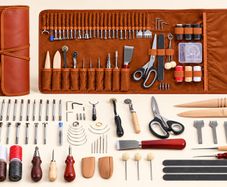 72 Piece Leather Craft Tool Kit with Storage Bag