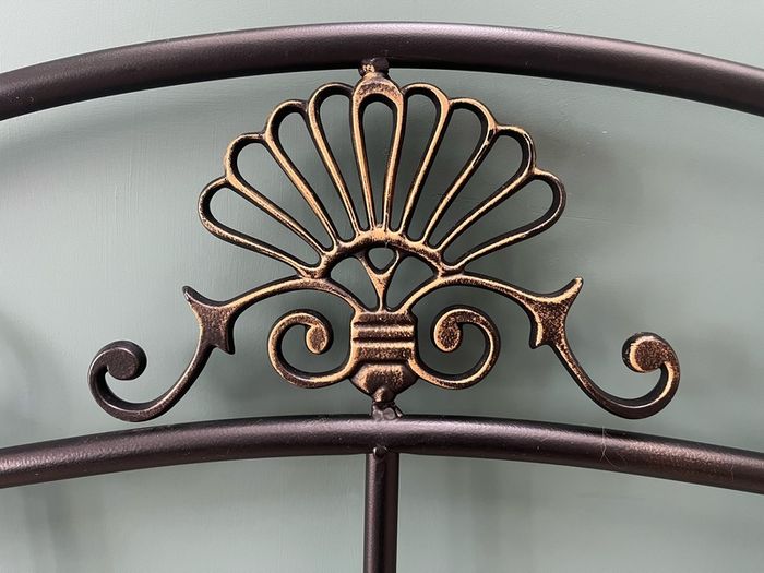 Vintage Style Black Metal King Size Headboard