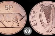 Ireland - 1975 - 5 Pence - Bull - AU - KM.22 - [2402]