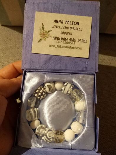 Handmade glass beads bracelet