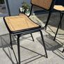 3 Jort Counter stools - wood and rattan Image 7