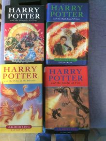 harry potter first edition hardback books set of 4