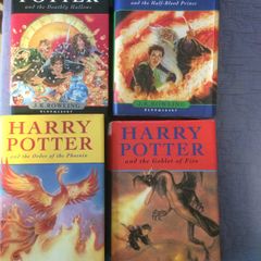 harry potter first edition hardback books set of 4