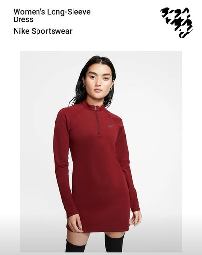 Nike long sleeve 1/4 zip dress