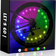 NEW SALE | 2 Tyre Pack High Brightness LED Bike Wheel Accessories Outdoor Toys for Boys Girls Waterproof