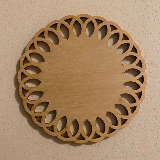 Eco-Friendly Volvo Coaster | Natural Oak Wood - Laser cut