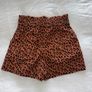 River Island Orange Leopard Print High Waisted Shorts - Size 8 Image 2