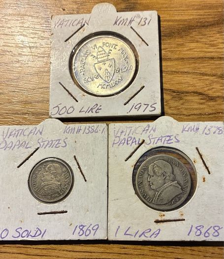 Silver Vatican coins