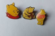 Three Winnie The Pooh Lapel Pin/Badges/Brooches