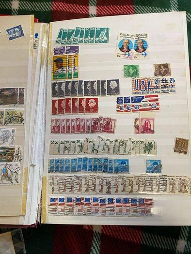 2 vintage stamp books