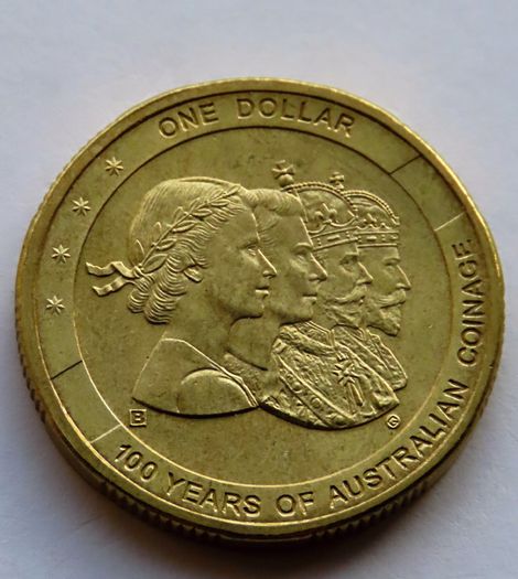 Australia Dollar Rare 100 Years of Australian Coins "B" Mintmark 2010 UNC collector commemorative