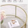 Living Room Coffee Table Living Room Glass AER Frame Round Coffee Table Gold Image 5