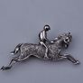 18ct Gold Diamond Horse and Jockey Brooch Image 4