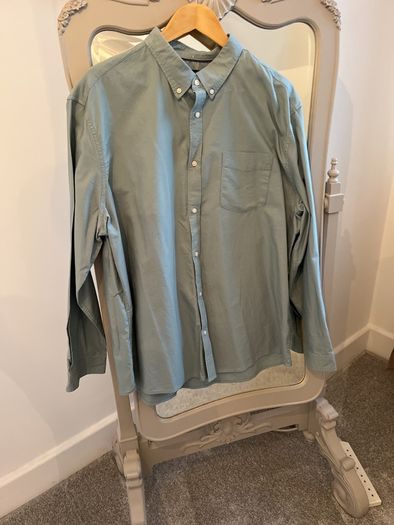 100% Cotton Light Sage Green Shirt size 2XL
