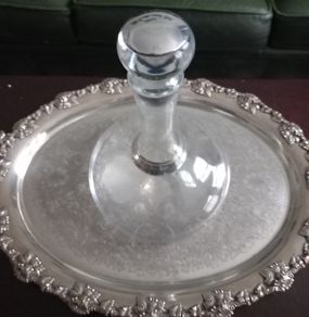 Ship's decanter with silver fittings.