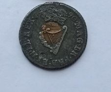 1690 Pewter Gunmoney Halfpenny