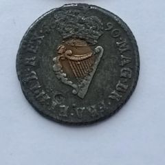 1690 Pewter Gunmoney Halfpenny