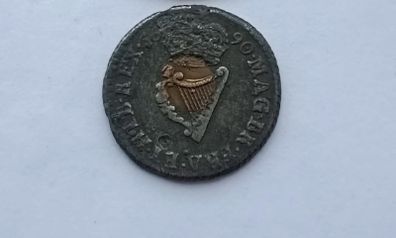 1690 Pewter Gunmoney Halfpenny