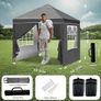 Pop Up Gazebo, Gazebo with Removable Sidewalls, Sturdy Frame, Weather-Resistant Protection, Ideal for Outdoor Events, Parties, and Markets (grey) Image 3