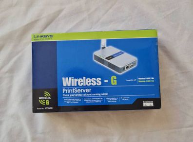 linksys WPS54G wireless g printserver use 1 or 2 port  brand new in box