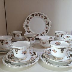 Vintage 21 pieces Tea Set Royal Stafford 'Balmoral' Bone China