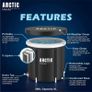 Cold Water Therapy Tub for Athletes 5 Layer Insulated Cold Plunge Pool with Thermo-Tech Thermometer & Bag Outdoor Black Image 3