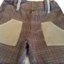 Amazing retro style rockability brown check pants trousers by celebrity favourite designer brand Knuckleheads 4 Image 3