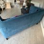Harvey Norman Teal blue velvet sofa Image 4